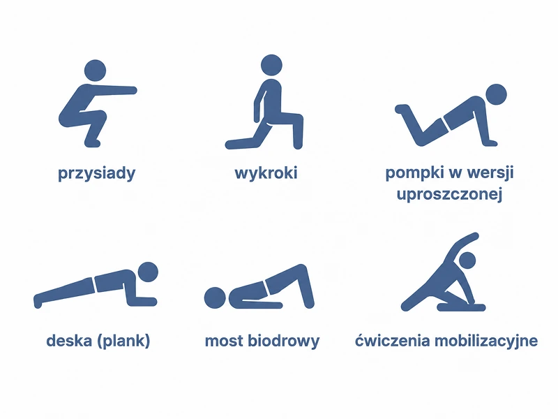 graf przedstawiajacy cwiczenia fitness dla poczatkujacych